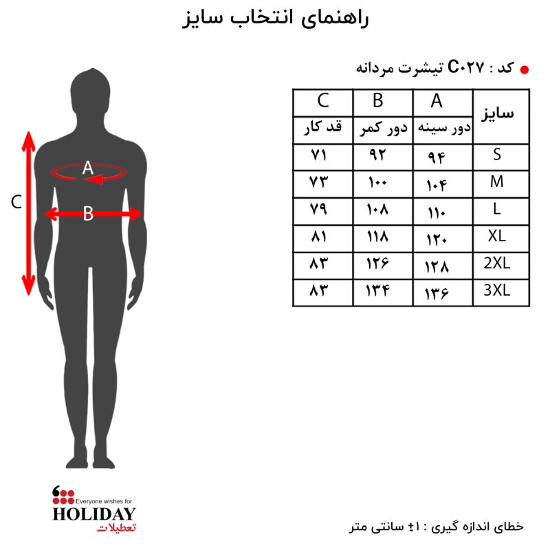 جدول سایز C027