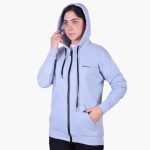 سویشرت زنانه نقرآبی روشن