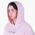 هودی کراپ صورتی روشن