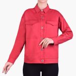 کت قرمز تیره زنانه