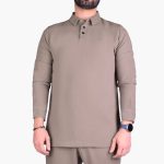پلوشرت مردانه سبز زیتونی