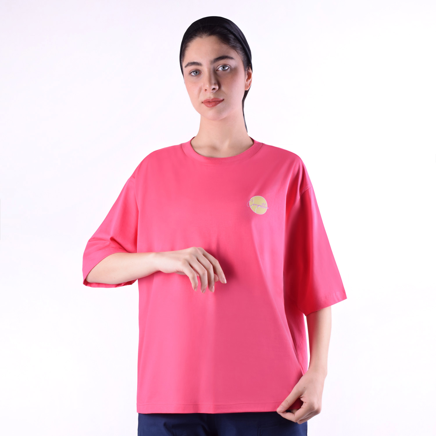 d248-sorkhb9 تیشرت سرخابی زنانه