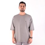 تیشرت مردانه طوسی تیره