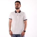 پولوشرت مردانه سفید مدادی