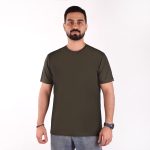 تیشرت مردانه سبز فرمی تیره