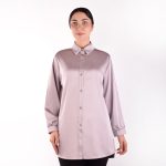 شومیز خاکستری روشن