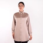 شومیز زنانه کرم تیره