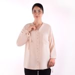شومیز زنانه کرم روشن