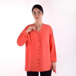 شومیز زنانه نارنجی تیره