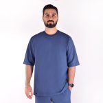 تیشرت مردانه آبی نفتی
