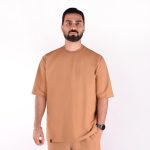 تیشرت مردانه نخودی تیره