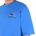 تیشرت آبی کاربنی روشن