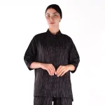 شومیز زنانه مشکی مدادی