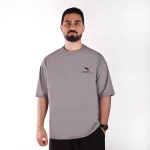 تیشرت مردانه طوسی تیره