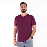 تیشرت مردانه بنفش بادمجانی
