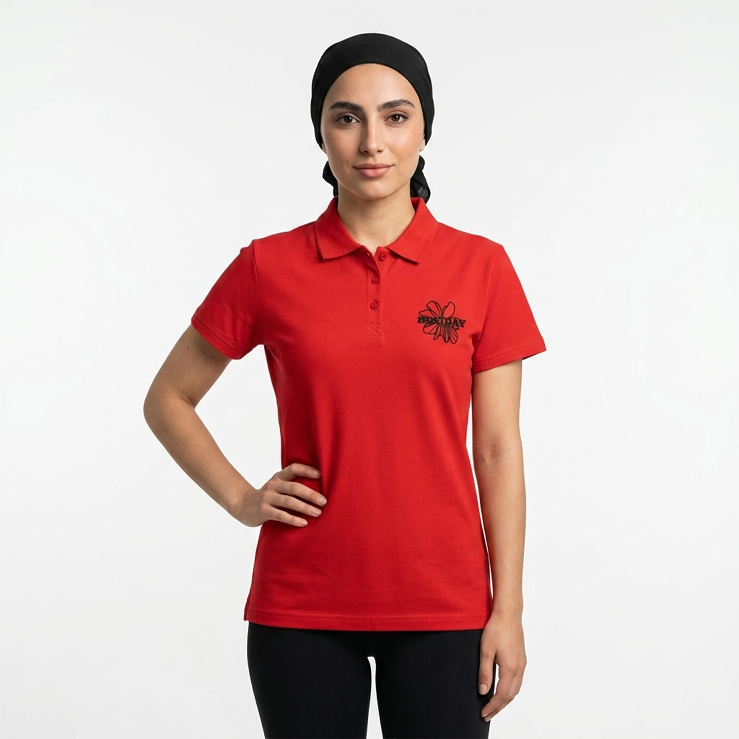 D277-Qrmz پولوشرت زنانه D277 - Image 1