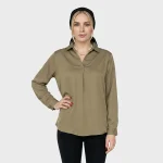 شومیز سبز زیتونی